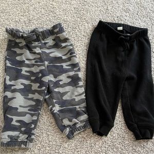 Gray camo & black baby boy joggers